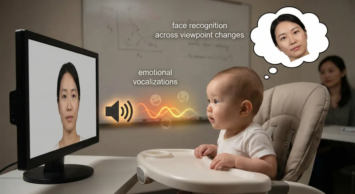 Illustration for Infants Recognized Other‐Race Faces When Learning Them With Incidental Emotional Sounds